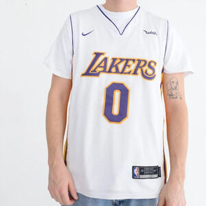NBA Authentics w/ Nike Swoosh Los Angeles Lakers White Kuzma Length +4 Jersey